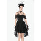 Dark in Love Romantic Gothic Lace-Layered High-Low Dress