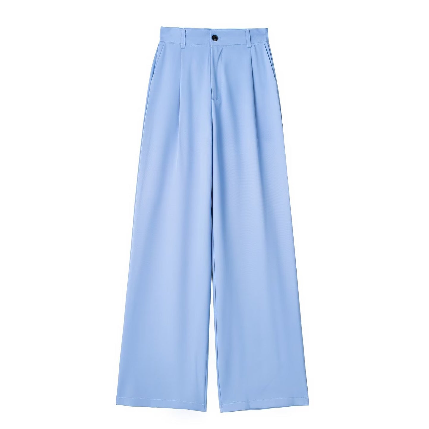 Women's French-Style Pleated High-Waist Wide-Leg Trousers, Multi Colours