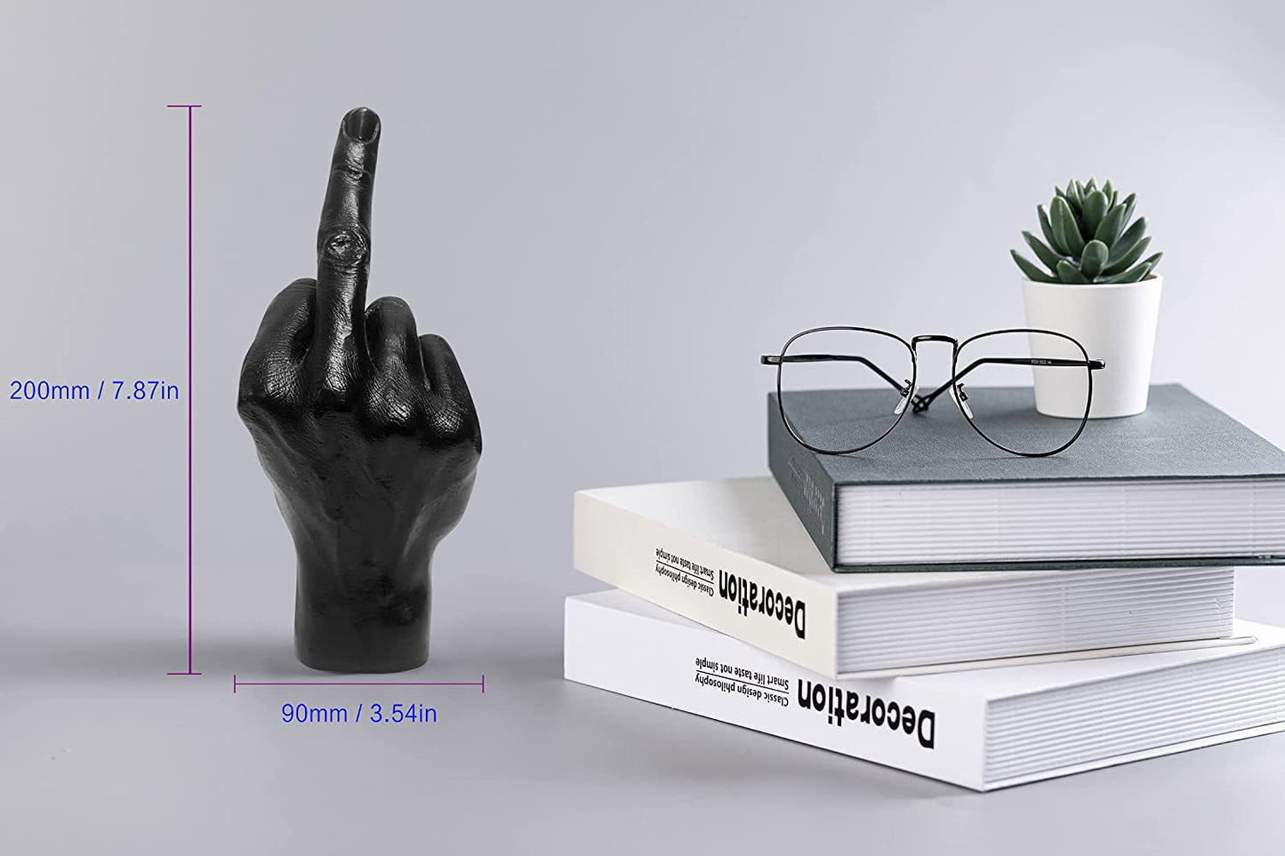 Desk Statue 'Giving the Finger' Decorative Sculpture