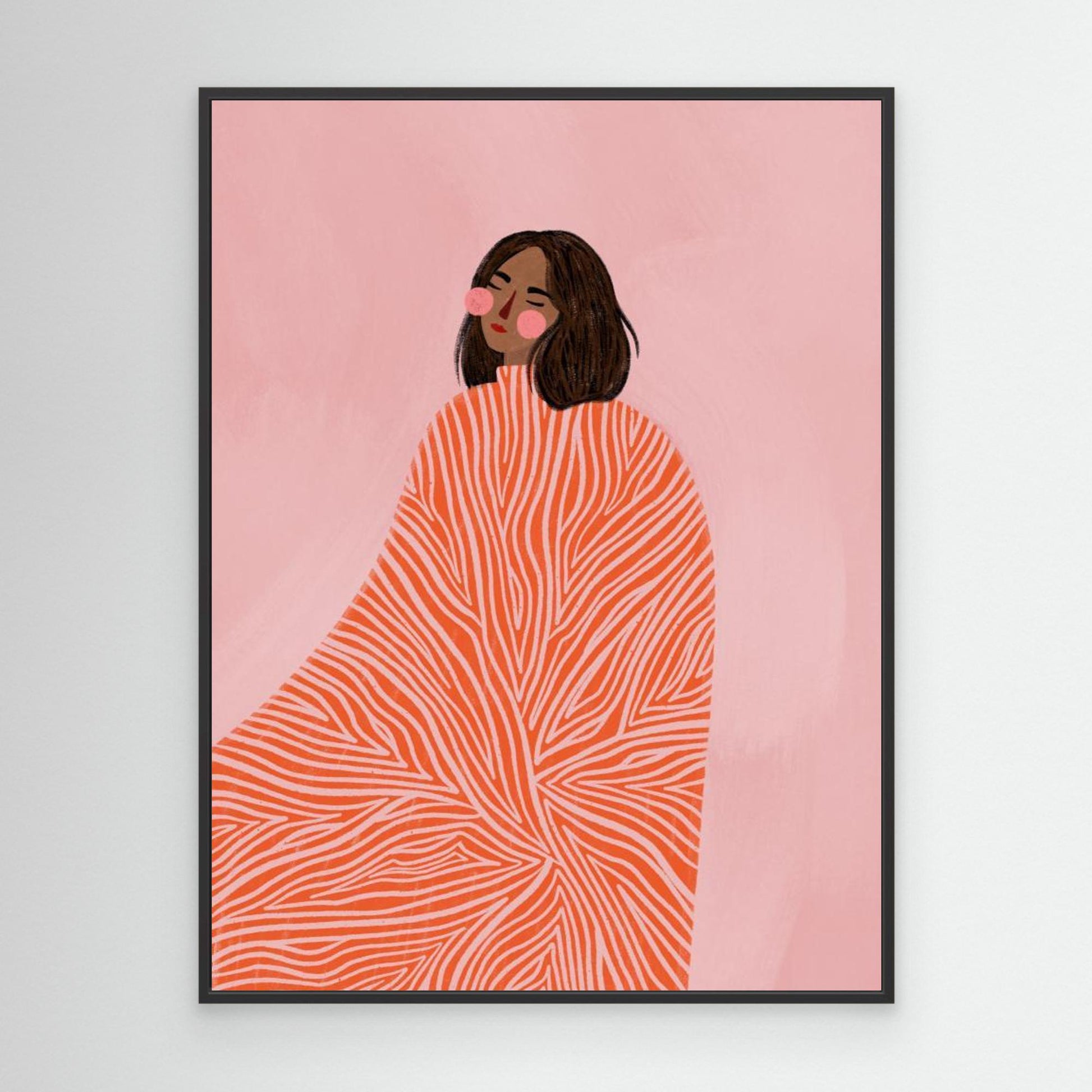 The Woman With the Swirls by Bea Müller, Canvas Art Print