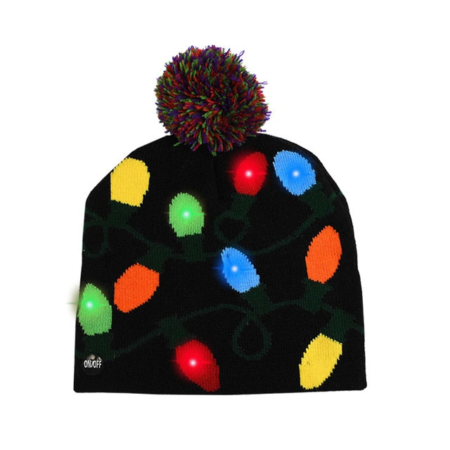 LED Christmas Bobble Hat