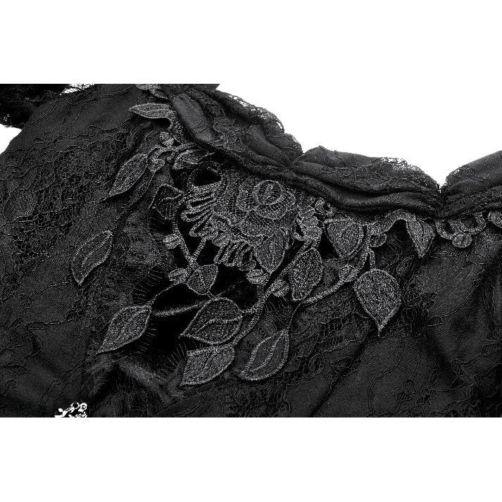 Dark in Love Morwenna Lace Gothic Maxi Dress in Black