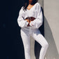 Women's Sporty Low Cut Neckline Cropped Hoodie