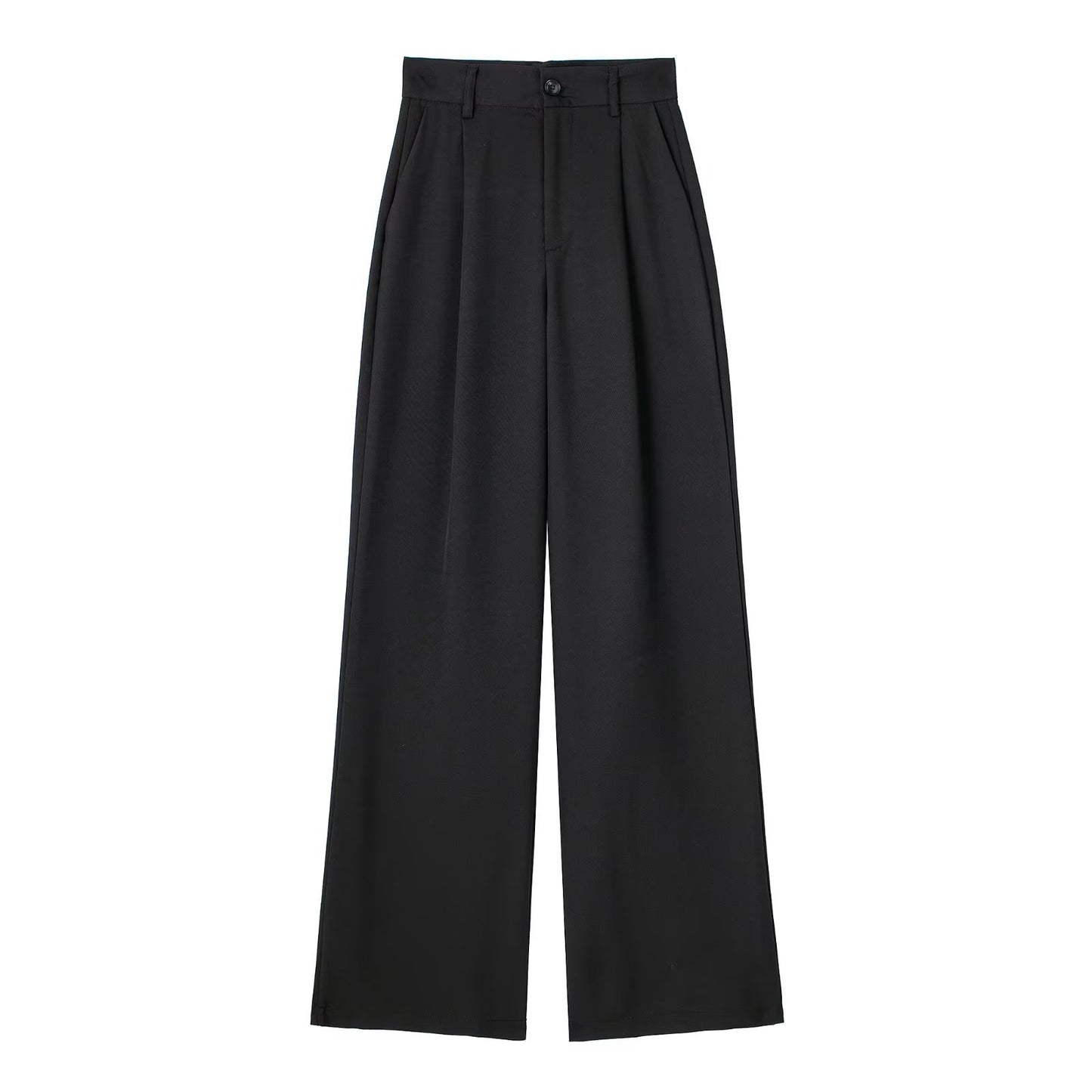 Women's French-Style Pleated High-Waist Wide-Leg Trousers, Multi Colours