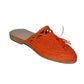 Handmade Raffia and Leather Berber Slippers, Multicolours