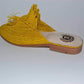 Handmade Raffia and Leather Berber Slippers, Multicolours
