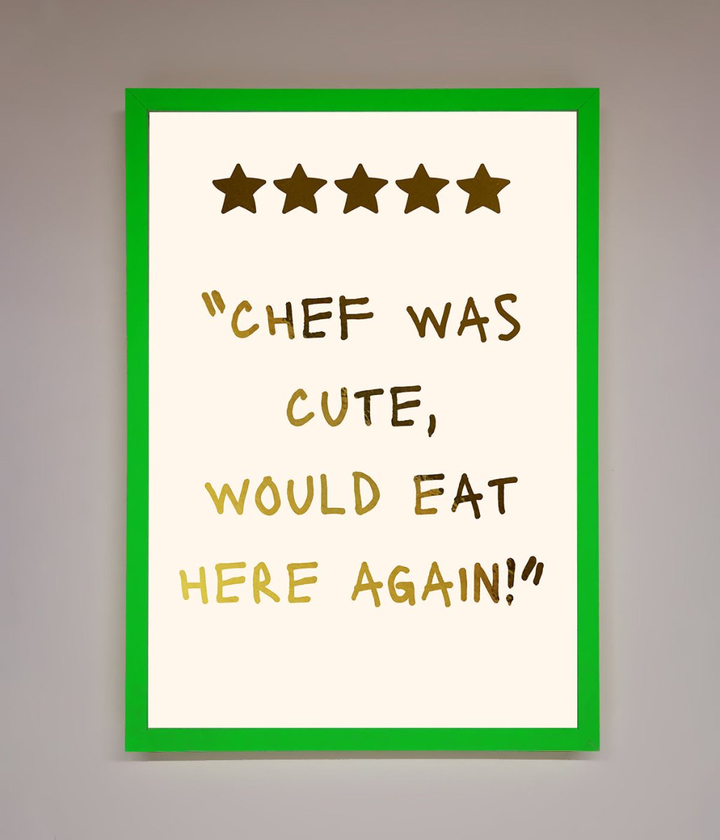 Chef Was Cute, Foil Print