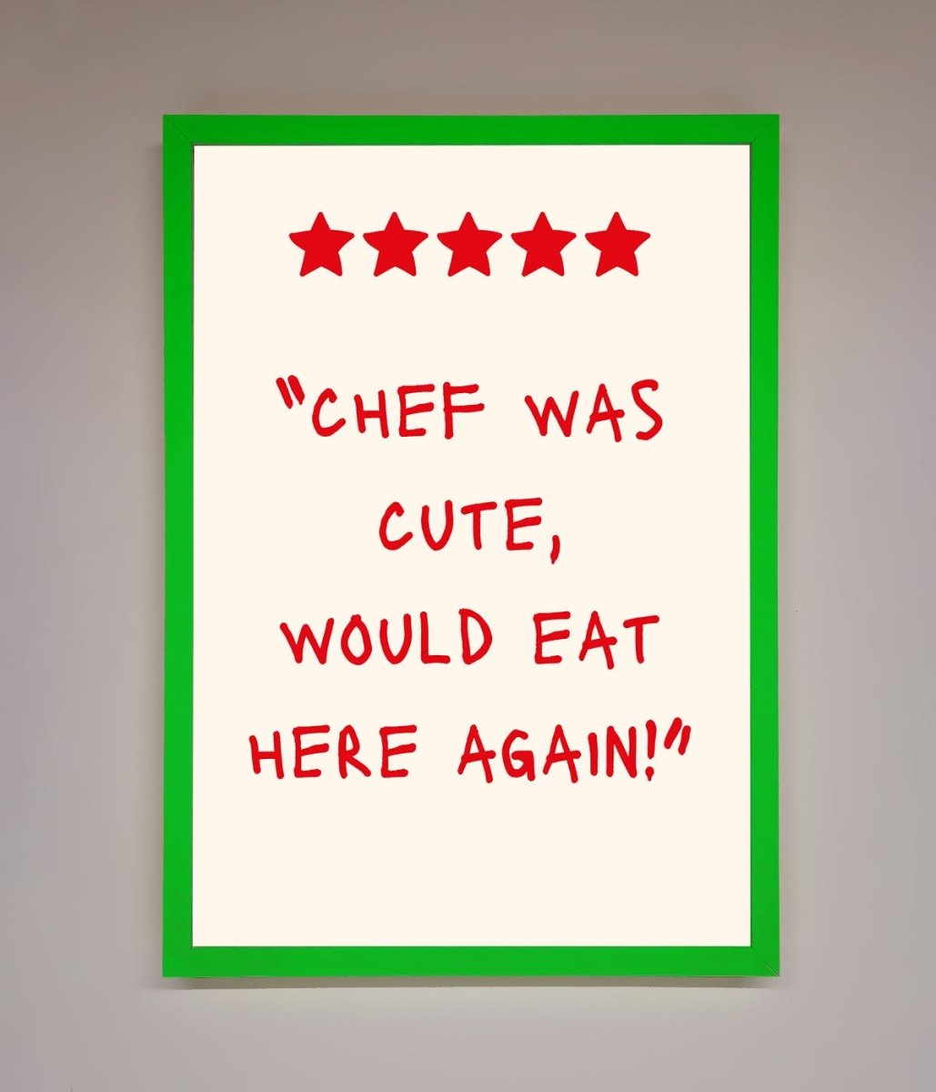Chef Was Cute, Framed Wall Art