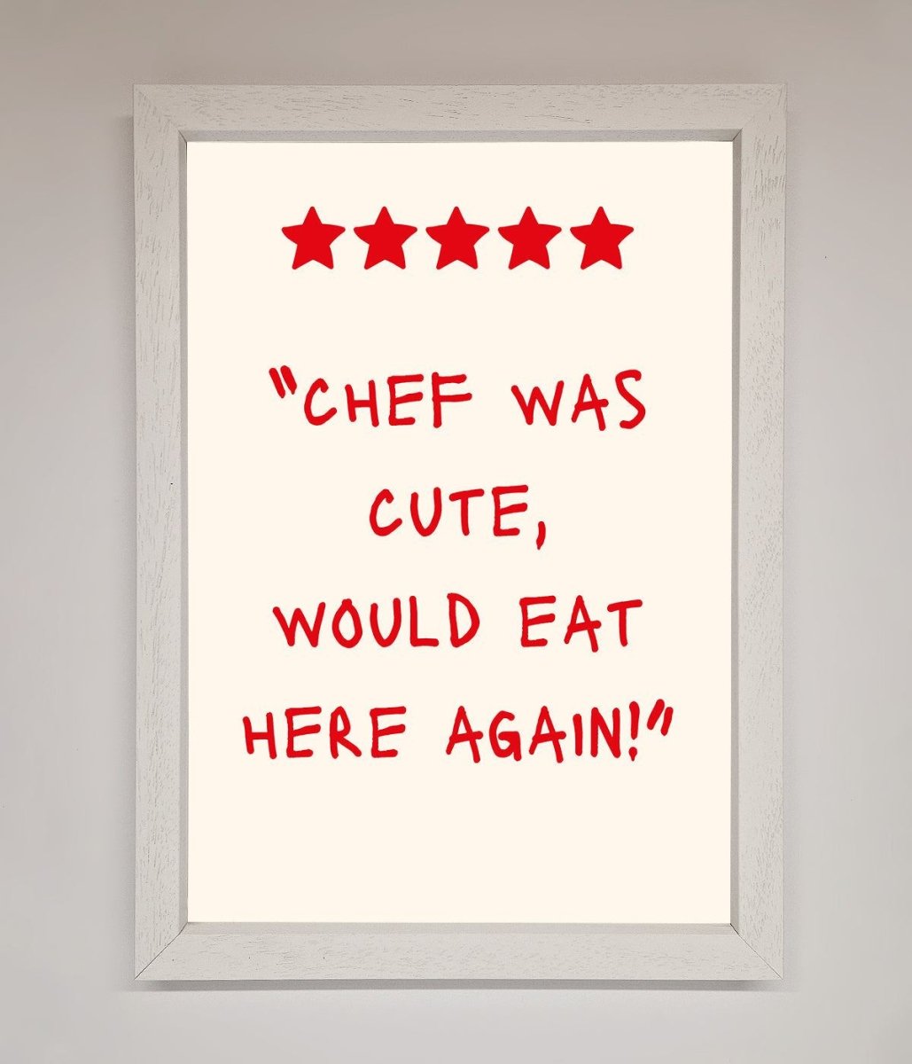 Chef Was Cute, Framed Wall Art