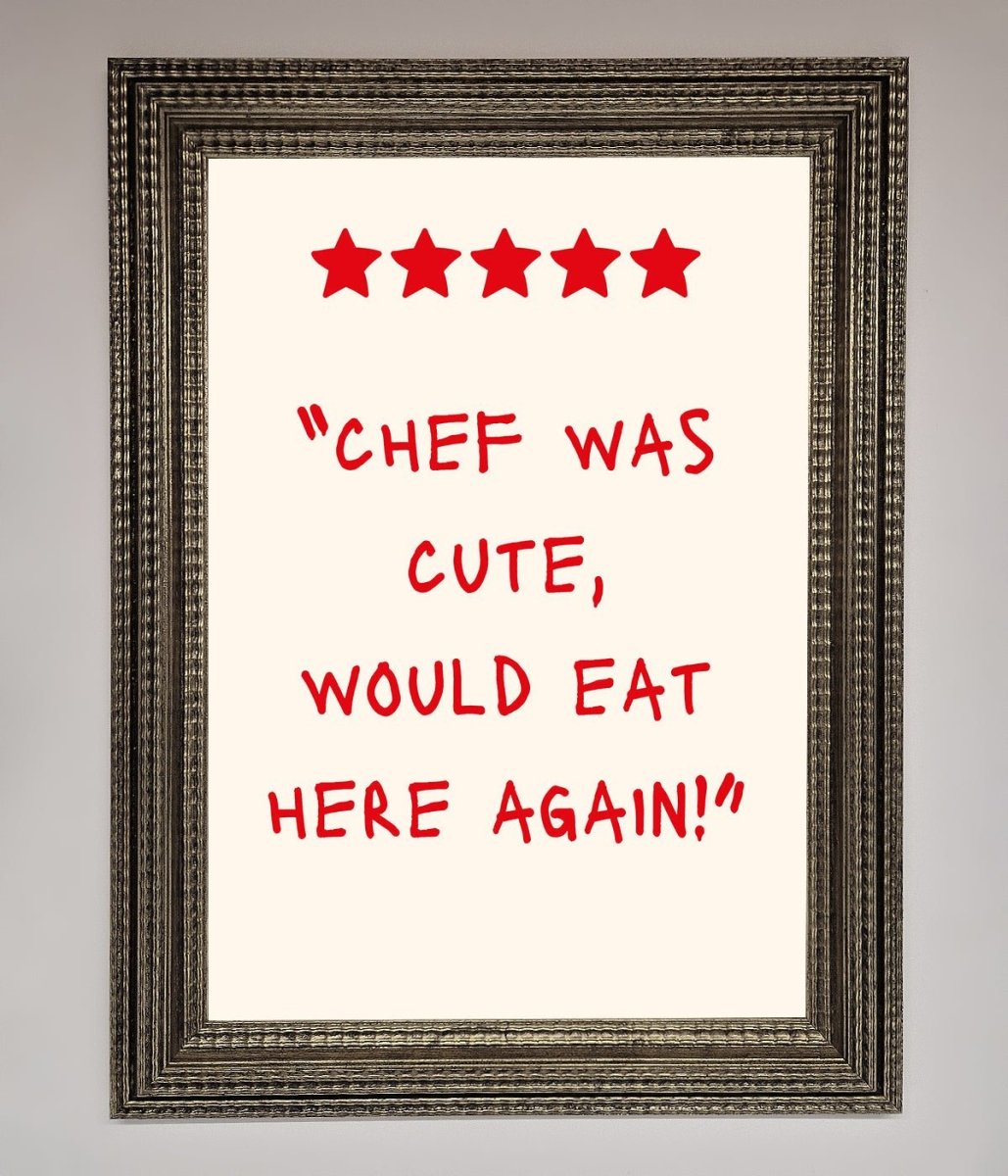 Chef Was Cute, Framed Wall Art
