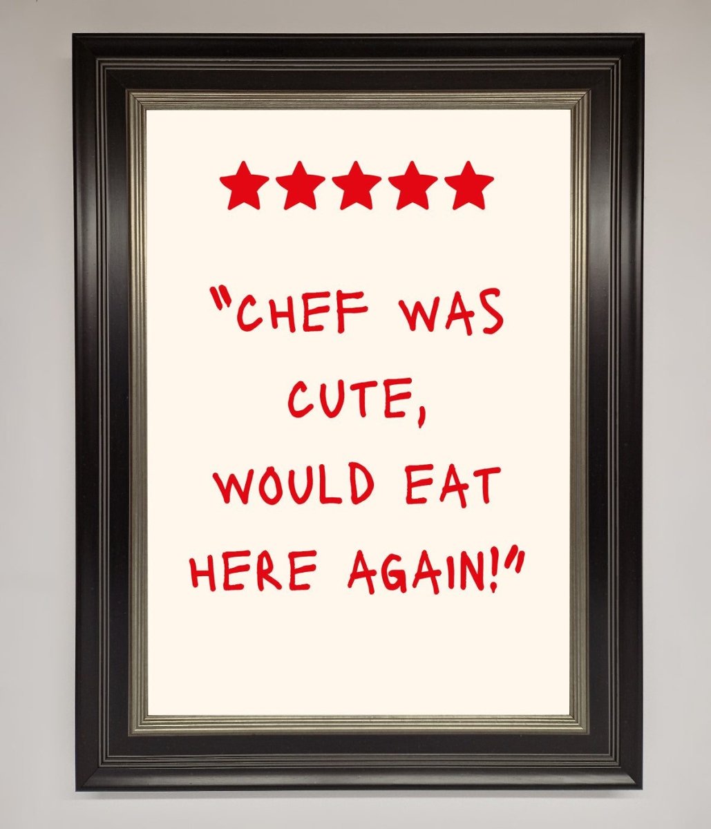 Chef Was Cute, Framed Wall Art