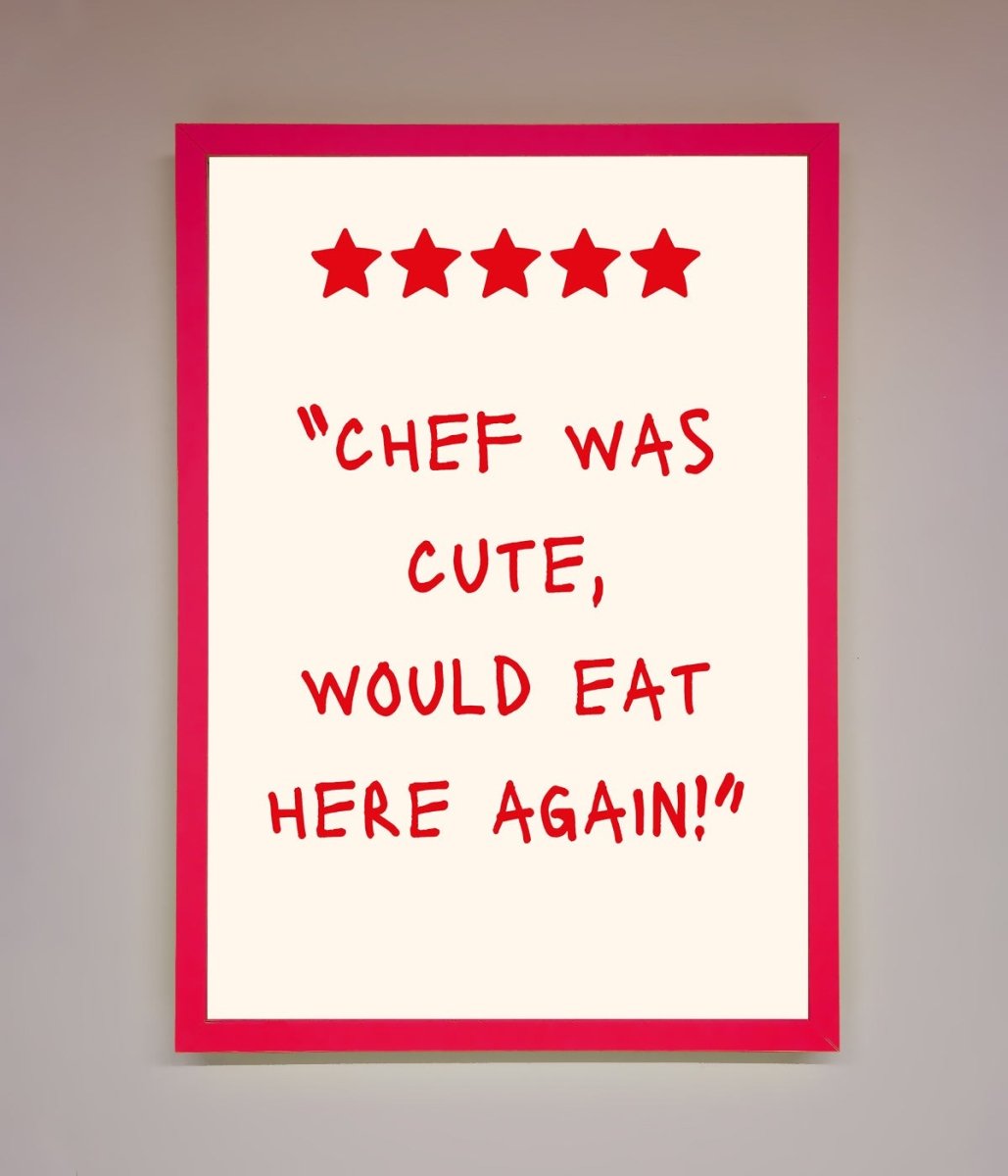Chef Was Cute, Framed Wall Art