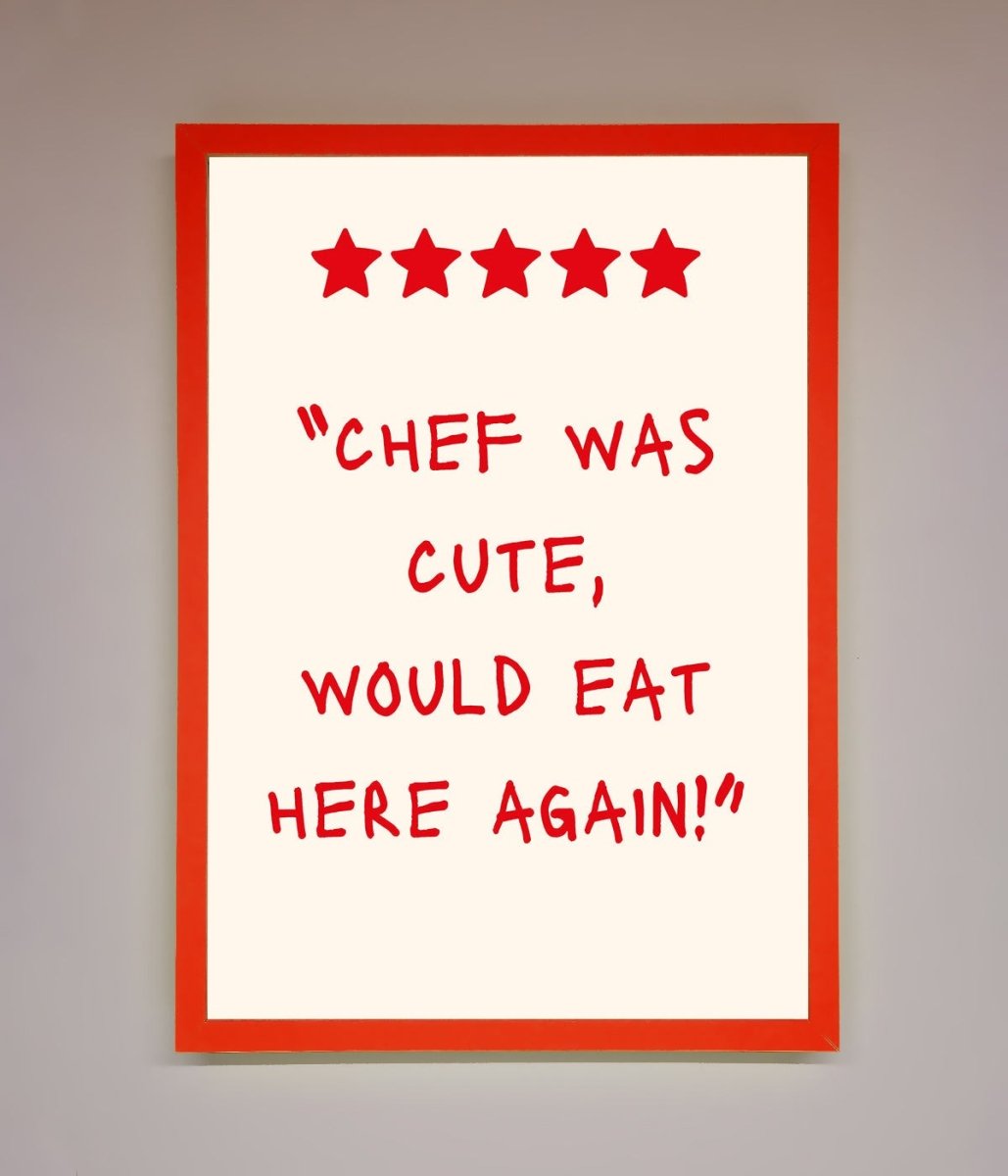 Chef Was Cute, Framed Wall Art