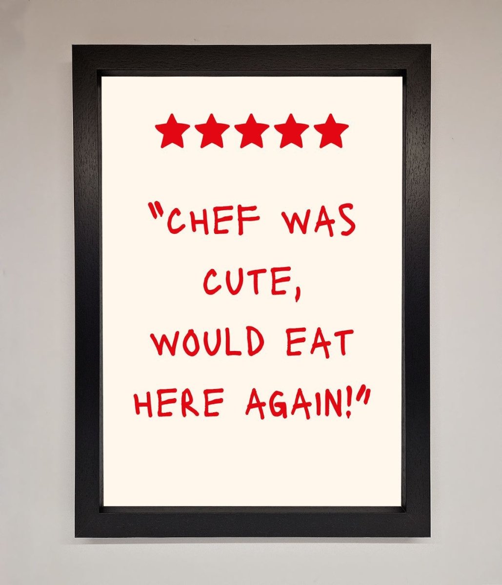 Chef Was Cute, Framed Wall Art