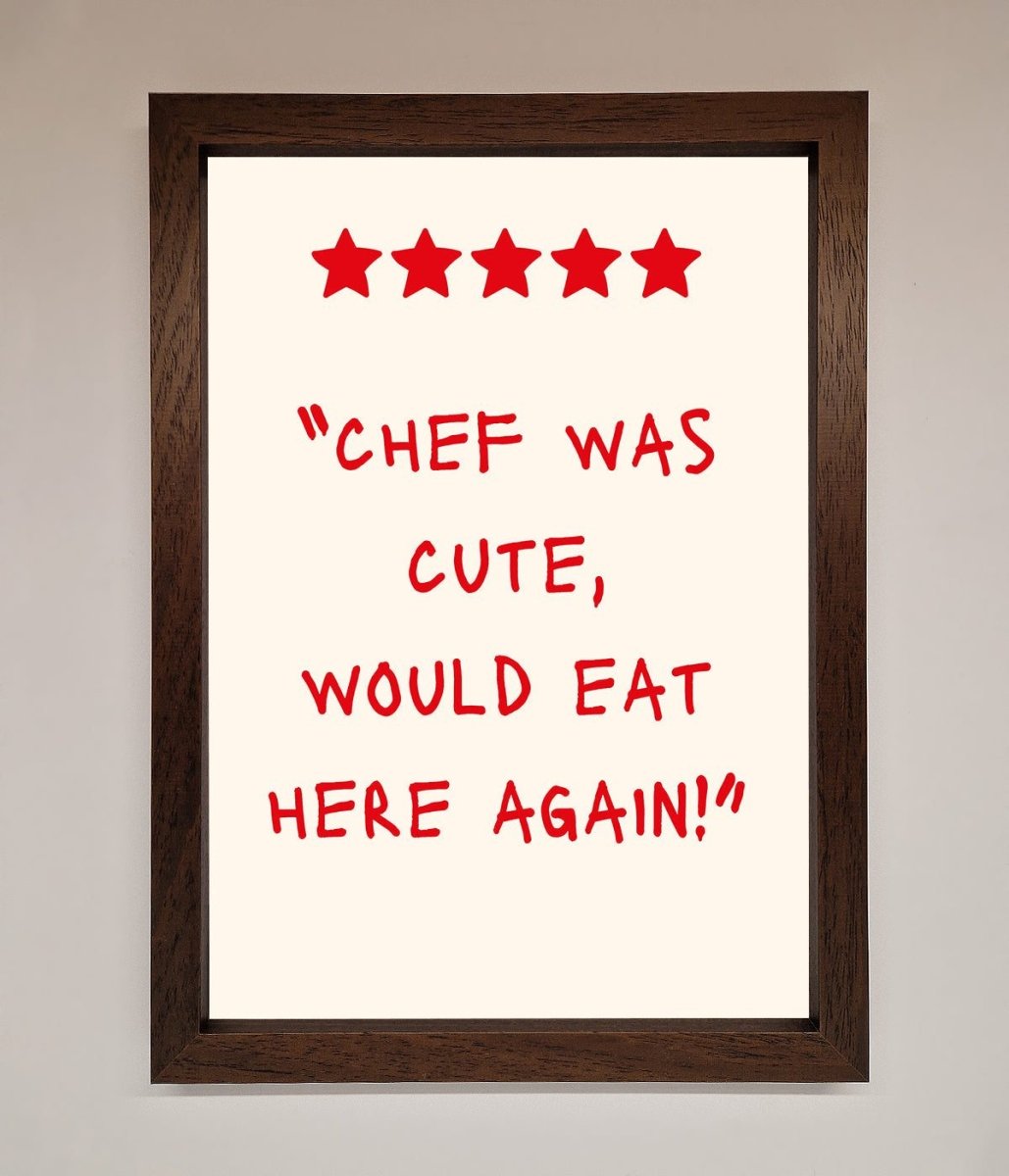 Chef Was Cute, Framed Wall Art