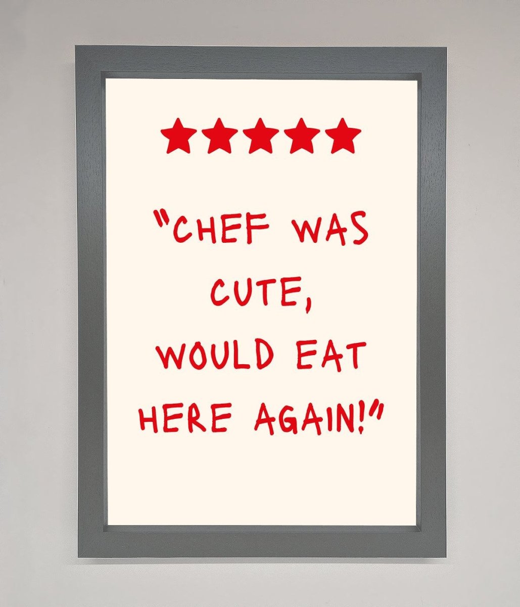 Chef Was Cute, Framed Wall Art