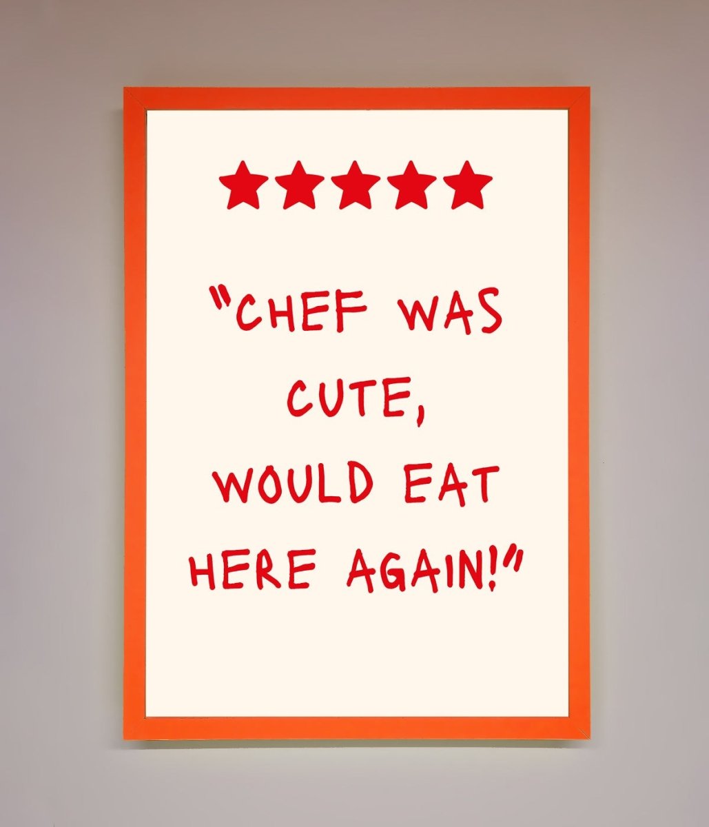 Chef Was Cute, Framed Wall Art