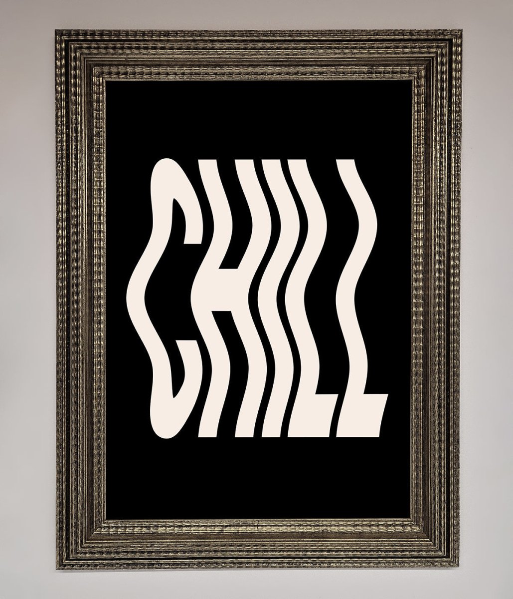Chill Black Framed Wall Art