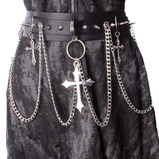 Heartless Crucufix Grunge Aesthetic Belt