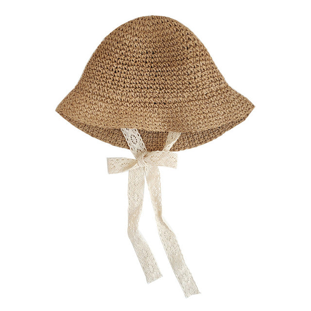 Fashion Baby and Toddler Straw Hat With Bow Detail