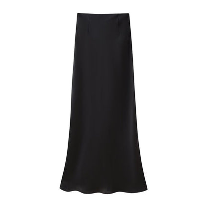 Women's Fashion High Waist Midi Skirt