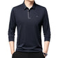 Men's Spring and Autumn Stretch Long-Sleeve Polo Collar Shirt