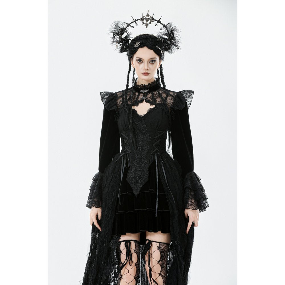Dark in Love Erzebeth Lace Gothic Bolero Shrug in Black