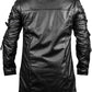 Medieval Punk Goth Hipster-Style Leather Coat, Plus Sizes