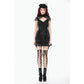 Dark in Love Thornspell Gothic Layered Lace Overskirt in Black