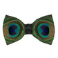 Men's Bow Tie, Peacock Big Eyes Blue Feather