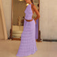 Vireous Two-Piece Ruffled Women's Summer Halter Dress