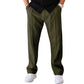 Vireous Men's Trousers, Sports Casual Loose Straight Pants, with Drawstring