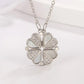 Clover and Heart Design Pendant Necklace