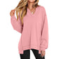 Vireous Colourful French-Stripe Loose Women's Sweatshirt, Plus Sizes