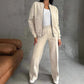 Women's Sports Two-Piece Suit, Zipper Jacket and Wide Leg Pants