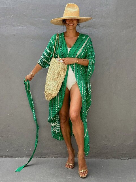 Vireous Bikini Beach Cover-Up Gown