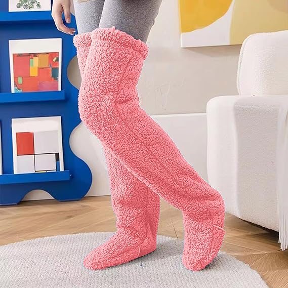 Plush Long Sock Slippers