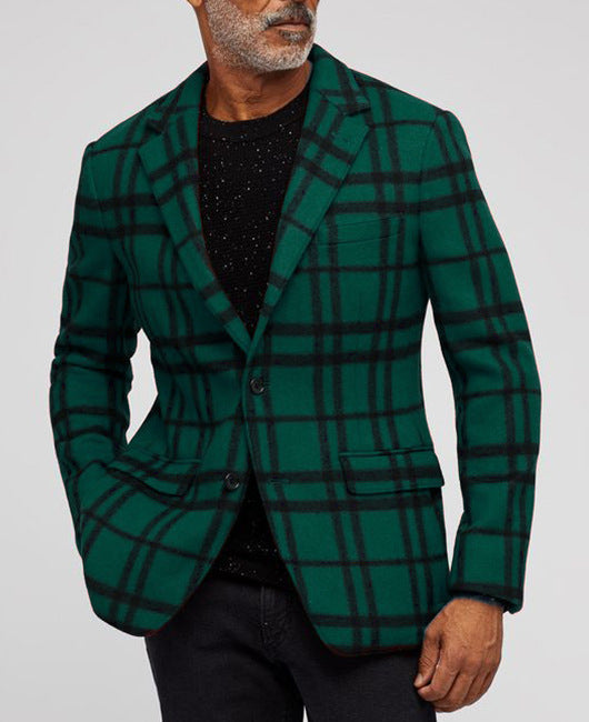 Men's British-Style Blazer, Plaid and Tartan