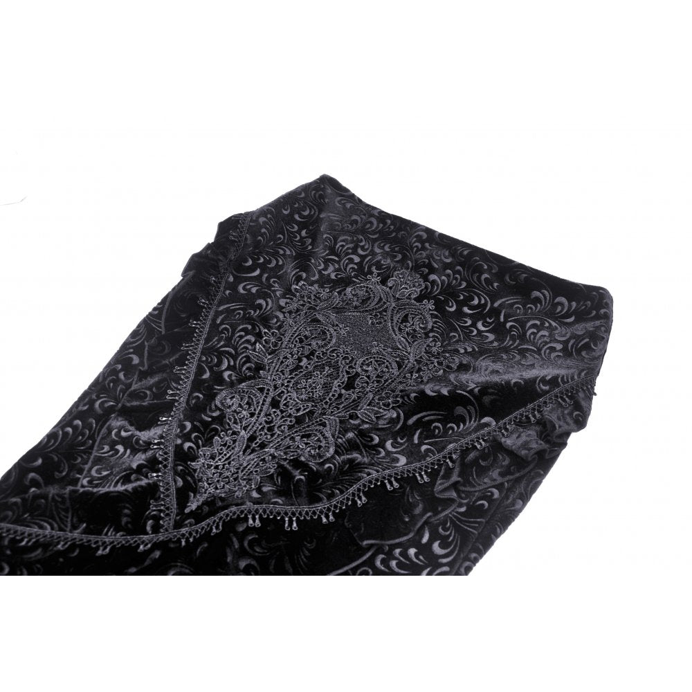 Dark In Love Zira Velvet Fishtail Midi Skirt