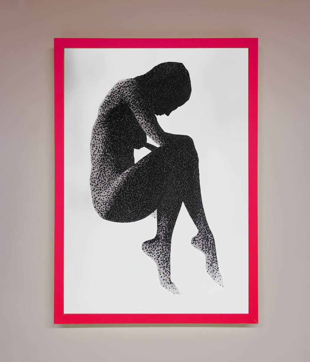 Dotted Figure Framed Poster