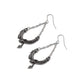 Dragon Earrings, Pewter Chain Danglers Alchemy Gothic