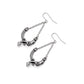 Dragon Earrings, Pewter Chain Danglers Alchemy Gothic