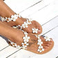 Hippy Chic Women's Ethnic Sunflower Sandals, Large Sizes