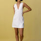 Vireous Summer Classic Cotton and Linen Sleeveless Mini Dress, Multi Colours