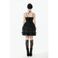 Dark in Love Morwenna Bat Mesh Layered Goth Mini Dress
