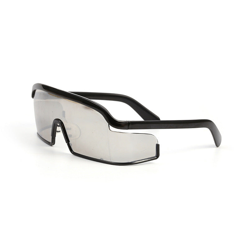 Fashion Large Rim Colourful Wraparound Sunglasses