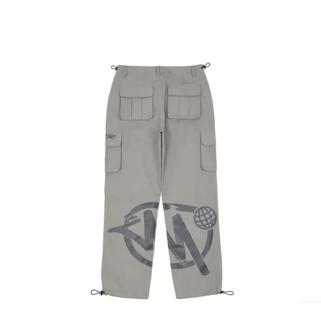 High Waist Straight Embroidery Joggers Cargo Pants