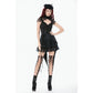 Dark in Love Thornspell Gothic Layered Lace Overskirt in Black