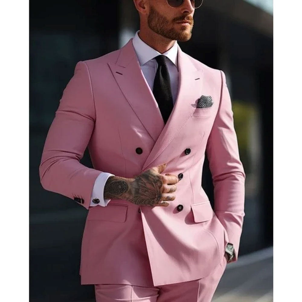 Men's Two-Piece Classic Business Suit, Plus Sizes