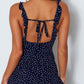 Vireous Polka Dot Strappy Summer Dress